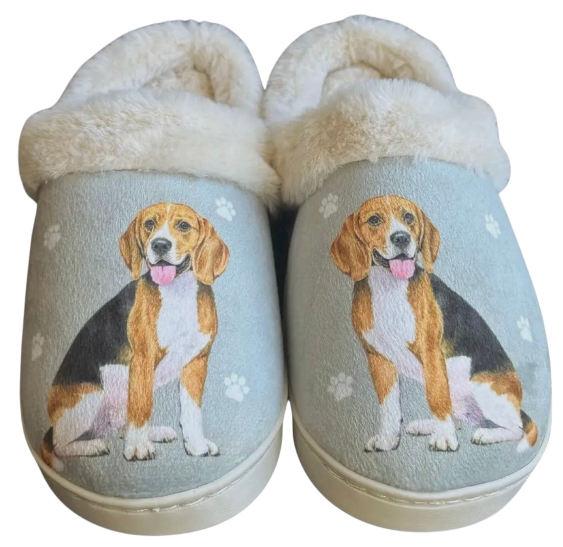 SNUGGS Memory Foam BEAGLE Dog Non Slip Slippers By E&S Pets (Choose Size) - Novelty Socks And Slippers