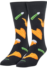 COOL SOCKS Men’s BUFFALO HOT WINGS & CELERY SOCKS - Novelty Socks for Less