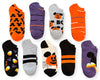 DISNEY LADIES HALLOWEEN 9 PAIR OF Low Show SOCKS MICKEY MOUSE PUMPKINS - Novelty Socks And Slippers