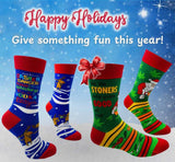 YOU KNOW DASHER & DANCER & PRANCER & VIXEN WHISKEY & TEQUILA & VODKA & BLITZENFabdaz Brand Ladies CHRISTMAS Socks - Novelty Socks And Slippers