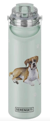 Dog & Cat Stainless Steel 24 Oz. Water Bottle By E&S Pets (Choose Breed) - Novelty Socks And Slippers