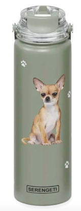 Dog & Cat Stainless Steel 24 Oz. Water Bottle By E&S Pets (Choose Breed) - Novelty Socks And Slippers