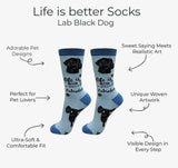 BLACK LABRADOR Dog Adult Unisex Socks By E&S Pets Choose Style