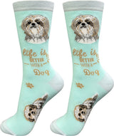 BEIGE SHIH TZU Dog Adult Unisex Socks By E&S Pets Choose Style