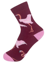 FUNATIC Brand Unisex Kids PINK FLAMINGO Socks Flamingos All Over Kids Age 7-10 - Novelty Socks And Slippers