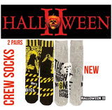 HALLOWEEN II Men’s 2 Pair Of MICHAEL MYERS Socks ‘THE NIGHT NO ONE COMES HOME’