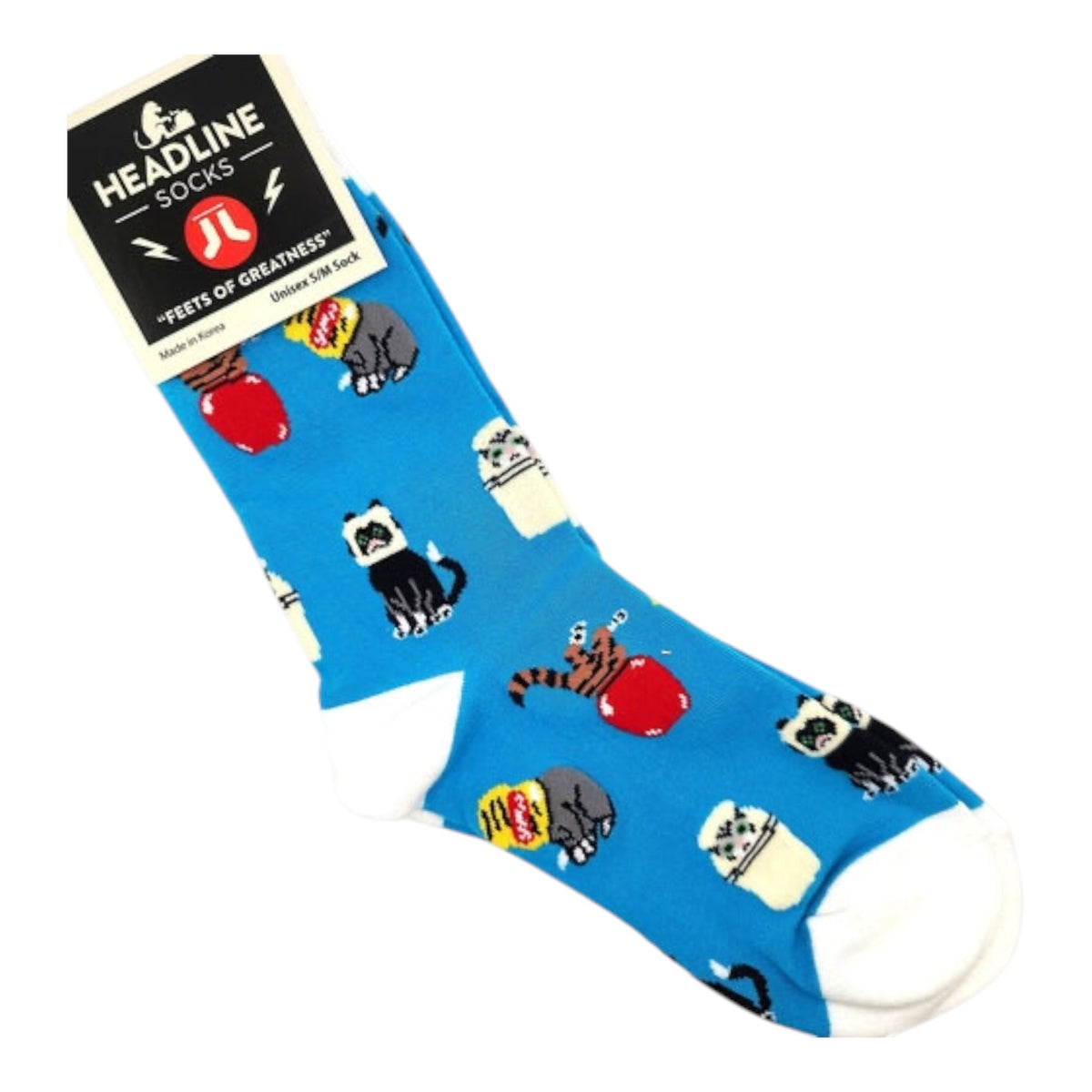 STUCK CATS Adult Unisex CATS Socks HEADLINE Brand