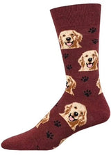 SOCKSMITH Brand Men’s GOLDEN RETRIEVER Dog Socks ‘WHO’S A GOOD BOY?’ (CHOOSE COLOR) - Novelty Socks And Slippers