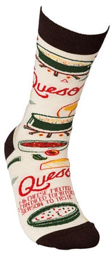 PRIMITIVES BY KATHY Unisex QUESO RECIPE Socks - Novelty Socks for Less