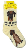 FOOZYS Brand Ladies GREAT DANE Dog Socks - Novelty Socks And Slippers