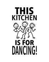 HEY NOW Brand By Fabdaz THIS KITCHEN IS FOR DANCING Kitchen Tea Towel - Novelty Socks And Slippers