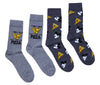 DISNEY MICKEY MOUSE Men’s 2 Pair Of Socks I WAS TOLD THERE WOULD BE PIZZA