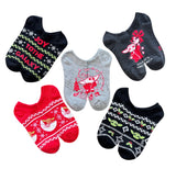 STAR WARS Ladies BABY YODA CHRISTMAS 5 Pair Of No Show Socks 'JOY TO THE GALAXY' - Novelty Socks And Slippers