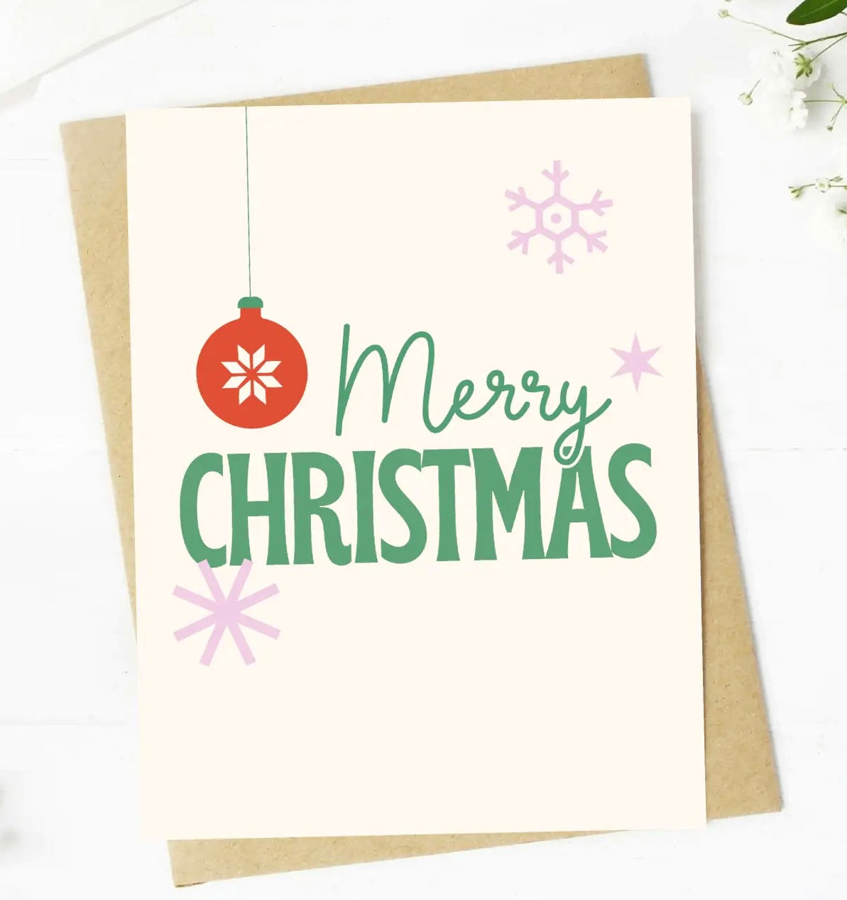 Cute Christmas Greeting Card MERRY CHRISTMAS *Made In The USA! - Novelty Socks And Slippers