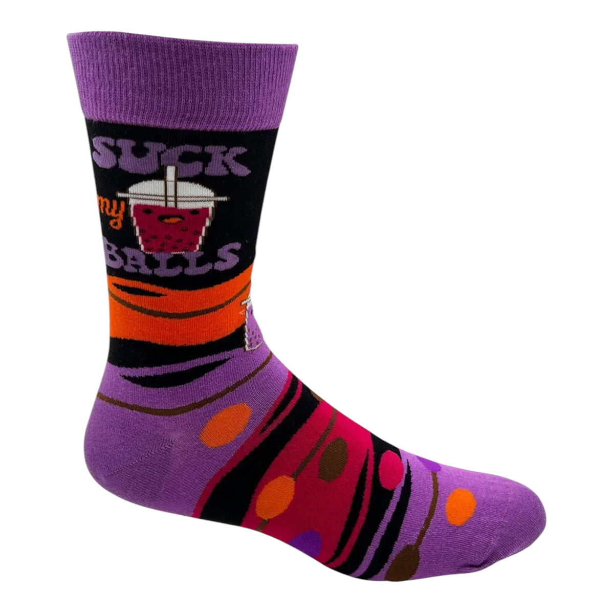 SUCK MY BALLS Men’s BUBBLE TEA Socks FABDAZ Brand
