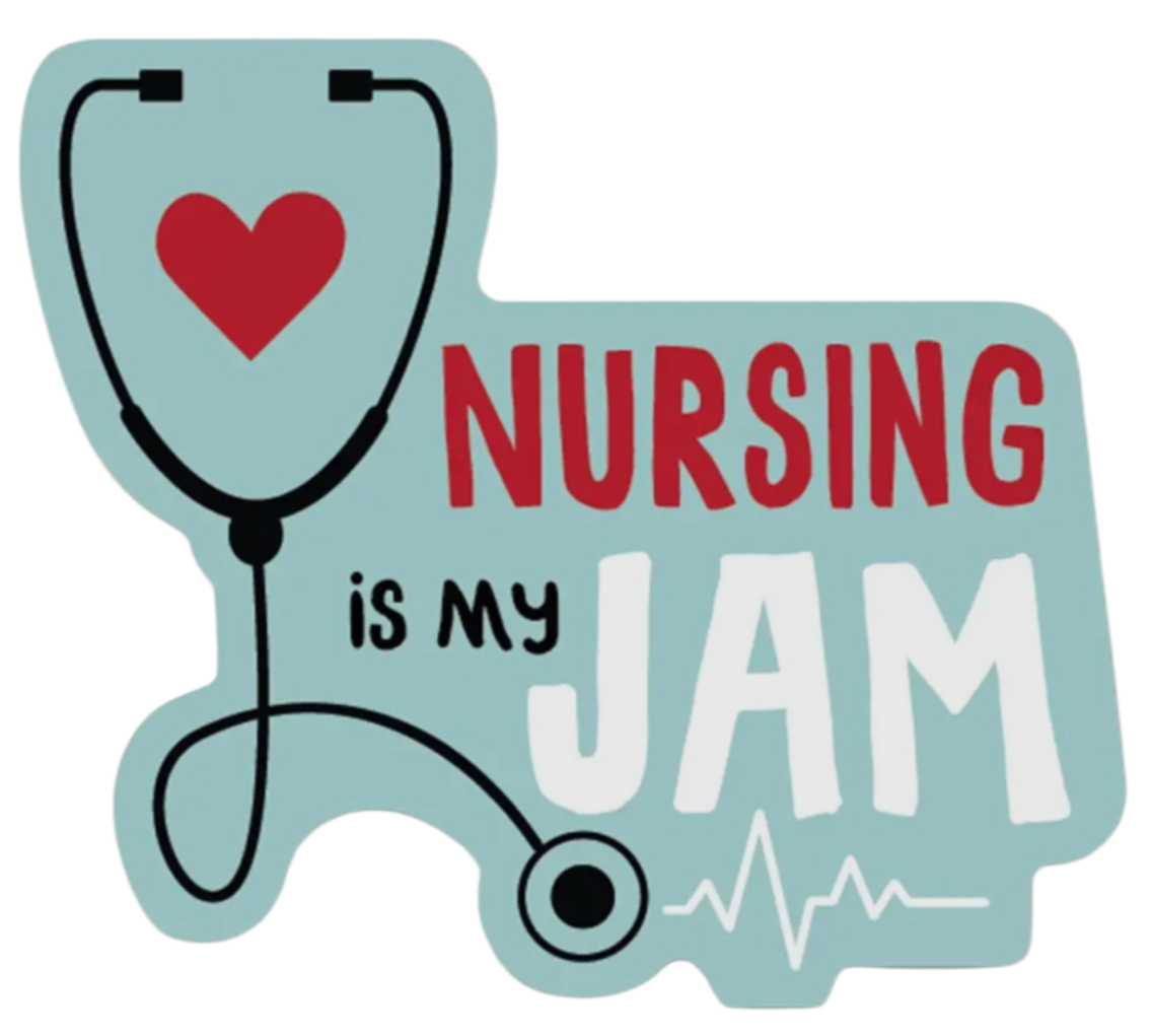 FUNATIC Brand NURSE Vinyl Sticker NURSING IS MY JAM - Novelty Socks And Slippers