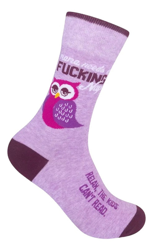 FUNATIC Brand Unisex ‘MAMA NEEDS A FUCKING NAP RELAX, THE KIDS CAN’T READ’ Socks - Novelty Socks And Slippers