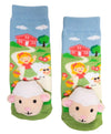 MESSY MOOSE Brand Unisex Baby MARY HAD A LITTLE LAMB Gripper Bottom Socks - Novelty Socks And Slippers