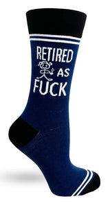 HEY NOW Brand By Fabdaz Unisex RETIRED AS FUCK Socks - Novelty Socks And Slippers