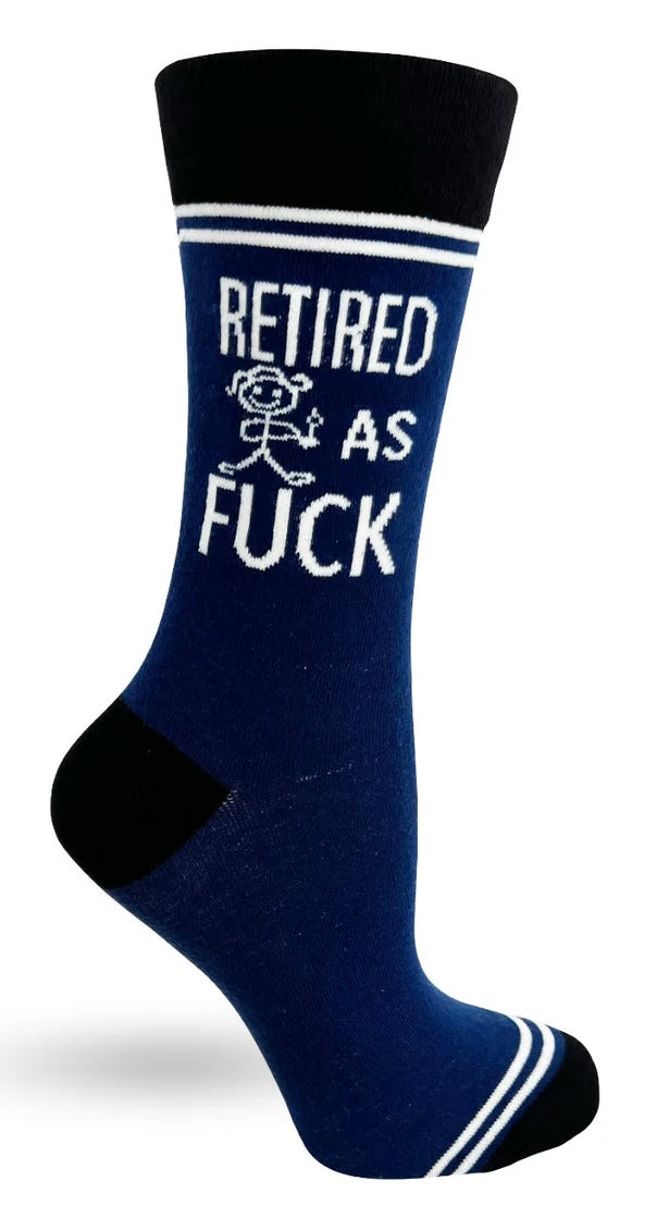 HEY NOW Brand By Fabdaz Unisex RETIRED AS FUCK Socks - Novelty Socks And Slippers