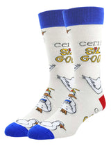 OOOH YEAH Brand Men’s ‘CERTIFIED SILLY GOOSE’ Socks - Novelty Socks And Slippers