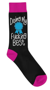 FUNATIC Brand Unisex DOING MY FUCKING BEST Socks - Novelty Socks And Slippers