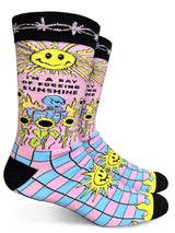 GROOVY THINGS CO. Brand Men’s I’M A RAY OF FUCKING SUNSHINE Socks - Novelty Socks And Slippers
