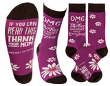 PRIMITIVES BY KATHY Unisex SOCKS ‘OMG MY MOTHER WAS RIGHT ABOUT EVERYTHING’ - Novelty Socks And Slippers