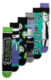 BEETLEJUICE Movie Men’s 6 Pair Of Socks BIOWORLD Brand ‘I Myself Am Strange & Unusual’
