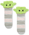 DISNEY STAR WARS BABY YODA LADIES 3-D SHERPA LINED GRIPPER BOTTOM SLIPPER SOCKS - Novelty Socks for Less