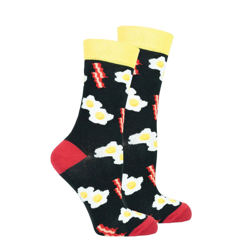 BACON & EGGS Unisex Kids Socks SOCKS N SOCKS Brand Age 7-10, Shoe Size 1-5