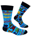 FABDAZ Brand Men’s DOG Socks ‘EVERY MOVE YOU MAKE EVERY BITE YOU TAKE I’LL BE WATCHING YOU’ - Novelty Socks And Slippers