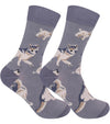 GRAY WOLF Adult Unisex Socks FUNATIC Brand Wolves All Over - Novelty Socks And Slippers