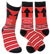 PRIMITIVES BY KATHY UNISEX CHRISTMAS SOCKS ‘AWESOME SECRET SANTA’ - Novelty Socks for Less