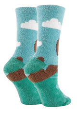 BOB ROSS Ladies Fuzzy Socks OOOH YEAH Brand Bob Ross Blast - Novelty Socks And Slippers