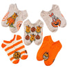 DISNEY WINNIE THE POOH LADIES HALLOWEEN 5 Pair Of No Show Socks With Pumpkins