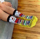 POWER OF BOOKS Unisex Kids Socks Age 5-7 SOCK PANDA Brand - Novelty Socks And Slippers