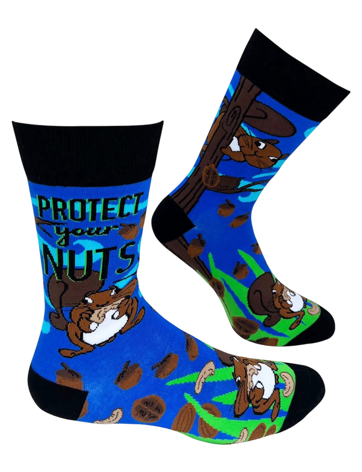 PROTECT YOUR NUTS Men’s SQUIRREL Socks FABDAZ Brand