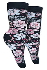 GROOVY THINGS CO Brand Ladies LET’S KEEP THE DUMBFUCKERY TO A MINIMUM Socks - Novelty Socks And Slippers