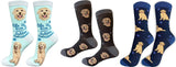 GOLDEN RETRIEVER Dog Unisex Socks By E&S Pets CHOOSE SOCK DADDY, HAPPY TAILS, LIFE IS BETTER - Novelty Socks for Less