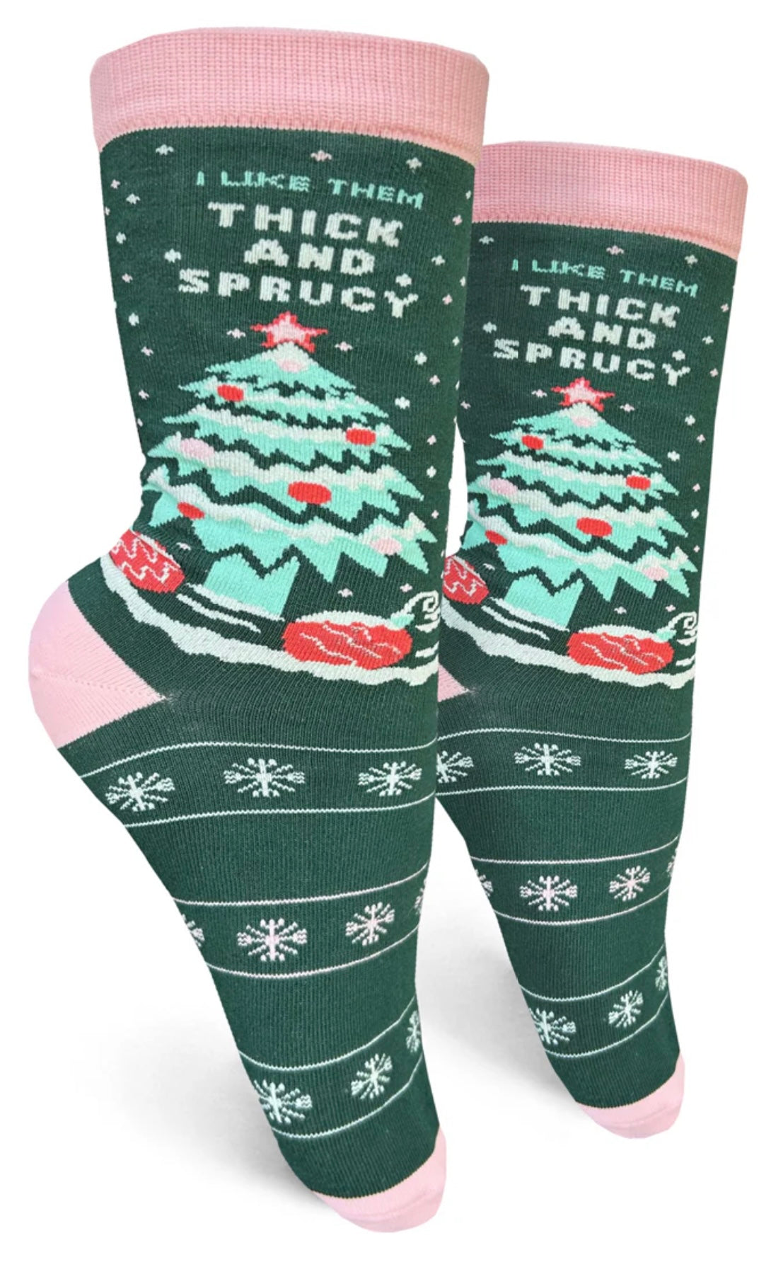 GROOVY THINGS CO. Brand Ladies CHRISTMAS Socks ‘I LIKE THEM THICK AND SPRUCY’ - Novelty Socks And Slippers
