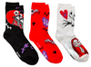 DISNEY THE NIGHTMARE BEFORE CHRISTMAS LADIES VALENTINES DAY 3 PAIR OF SOCKS ‘LOVE YOU TO DEATH’ - Novelty Socks And Slippers