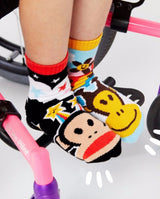 JULIUS The Monkey & CLANCY The Giraffe UNISEX MISMATCHED GRIPPER BOTTOM SOCKS PALS SOCKS Brand By PAUL FRANK (Choose Size) - Novelty Socks And Slippers