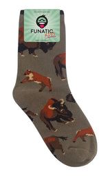 BISON AMERICAN BUFFALO Unisex Kids Socks FUNATIC Brand - Novelty Socks And Slippers