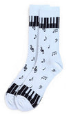PIANO KEY Men’s Socks Parquet Brand PIANO KEYS & MUSIC NOTES ALL OVER - Novelty Socks And Slippers