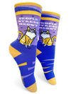 GROOVY THINGS Co. Brand Ladies CAT Socks PEOPLE STRESS MEOWT - Novelty Socks And Slippers
