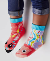 PALS SOCKS Brand Unisex Kids CRAB & JELLYFISH Mismatched Gripper Bottom Socks (CHOOSE SIZE) - Novelty Socks And Slippers