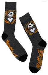 DISNEY THE NIGHTMARE BEFORE CHRISTMAS Men's JACK SKELLINGTON ‘MASTER OF FRIGHT’ - Novelty Socks And Slippers