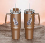 Dog & Cat Stainless Steel Ultimate 40 Oz. Tumbler Hot & Cold Travel Mug By E&S Pets (Choose Breed)