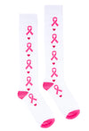 PARQUET Brand Ladies BREAST CANCER AWARENESS Knee High Socks - Novelty Socks And Slippers